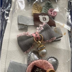 4 girl bow hair clips